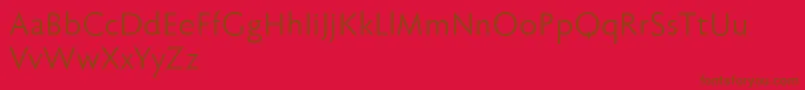 Fabersanspro55reduced Font – Brown Fonts on Red Background