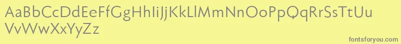 Fabersanspro55reduced Font – Gray Fonts on Yellow Background