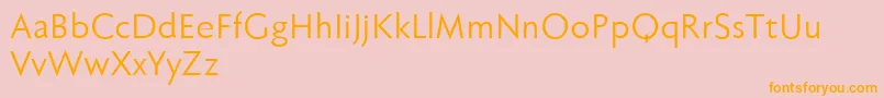 Fabersanspro55reduced Font – Orange Fonts on Pink Background