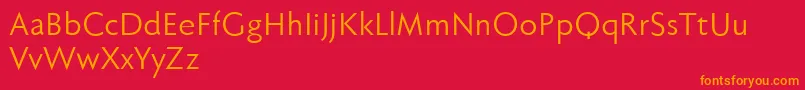 Fabersanspro55reduced Font – Orange Fonts on Red Background