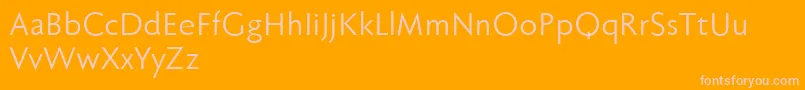 Fabersanspro55reduced Font – Pink Fonts on Orange Background