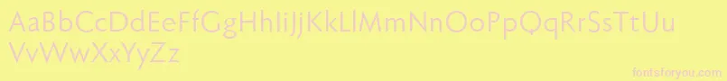 Fabersanspro55reduced Font – Pink Fonts on Yellow Background