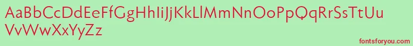 Fabersanspro55reduced Font – Red Fonts on Green Background
