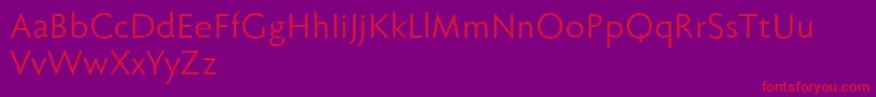 Fabersanspro55reduced Font – Red Fonts on Purple Background