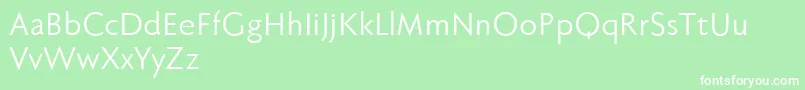 Fabersanspro55reduced Font – White Fonts on Green Background