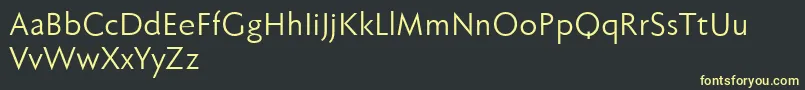 Fabersanspro55reduced Font – Yellow Fonts on Black Background