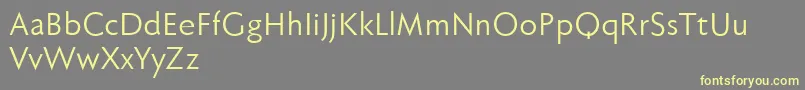 Fabersanspro55reduced Font – Yellow Fonts on Gray Background