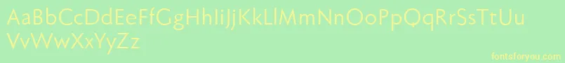 Fabersanspro55reduced Font – Yellow Fonts on Green Background