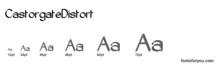 CastorgateDistort Font Sizes