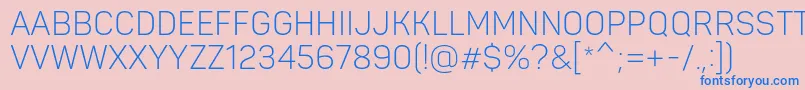 PantonnarrowLightcaps Font – Blue Fonts on Pink Background