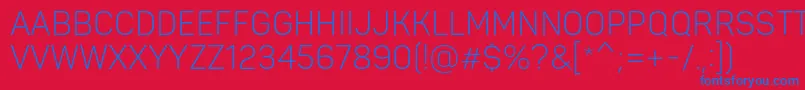 PantonnarrowLightcaps Font – Blue Fonts on Red Background