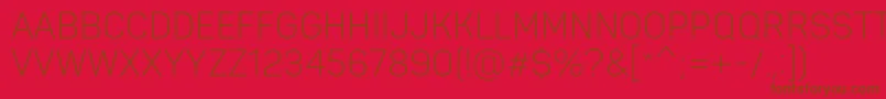 PantonnarrowLightcaps Font – Brown Fonts on Red Background