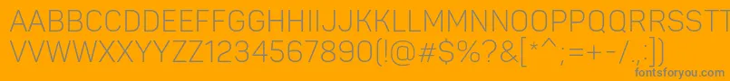 PantonnarrowLightcaps Font – Gray Fonts on Orange Background