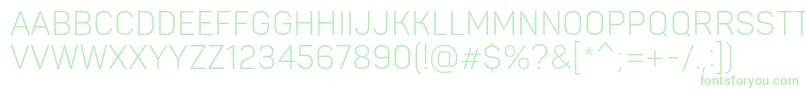 PantonnarrowLightcaps Font – Green Fonts on White Background