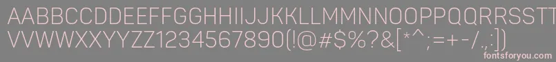 PantonnarrowLightcaps Font – Pink Fonts on Gray Background