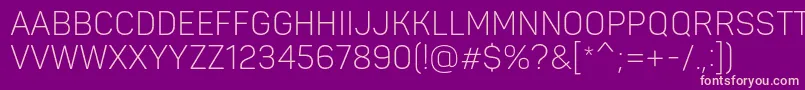 PantonnarrowLightcaps Font – Pink Fonts on Purple Background