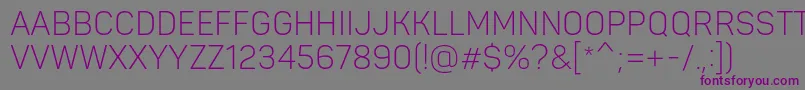 PantonnarrowLightcaps Font – Purple Fonts on Gray Background