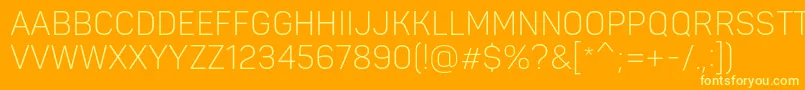 PantonnarrowLightcaps Font – Yellow Fonts on Orange Background