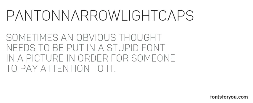 Review of the PantonnarrowLightcaps Font