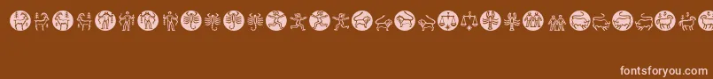 Шрифт Zodiac – розовые шрифты на коричневом фоне