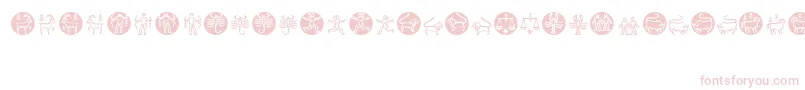 Czcionka Zodiac – różowe czcionki