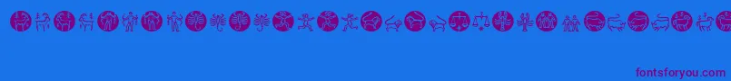 Zodiac Font – Purple Fonts on Blue Background