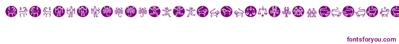 Zodiac Font – Purple Fonts on White Background