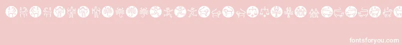 Zodiac Font – White Fonts on Pink Background