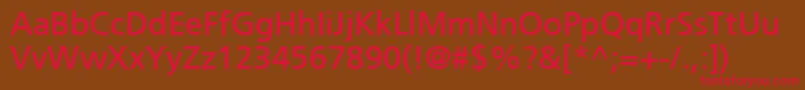 PfcatalogUnicodes Font – Red Fonts on Brown Background