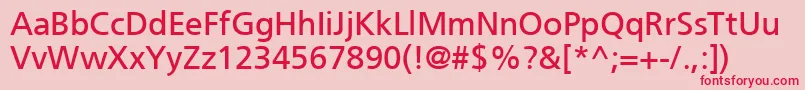 PfcatalogUnicodes Font – Red Fonts on Pink Background
