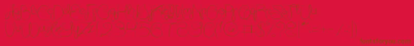 AmazingDayEveryday Font – Brown Fonts on Red Background