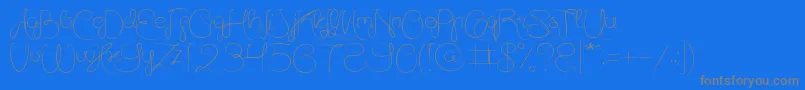 AmazingDayEveryday Font – Gray Fonts on Blue Background