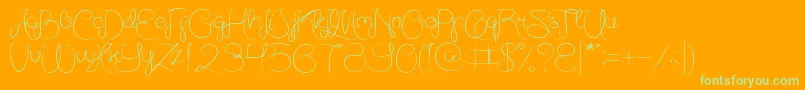 AmazingDayEveryday Font – Green Fonts on Orange Background
