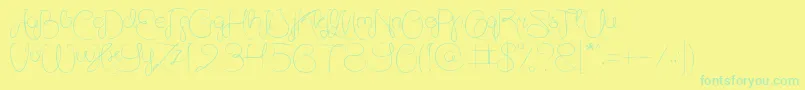AmazingDayEveryday Font – Green Fonts on Yellow Background
