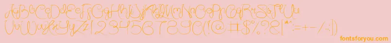 AmazingDayEveryday Font – Orange Fonts on Pink Background