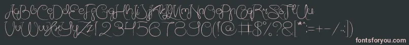 AmazingDayEveryday Font – Pink Fonts on Black Background
