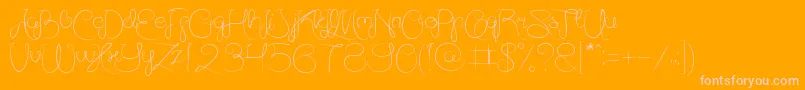 AmazingDayEveryday Font – Pink Fonts on Orange Background