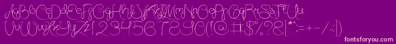 AmazingDayEveryday Font – Pink Fonts on Purple Background