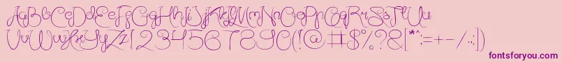 AmazingDayEveryday Font – Purple Fonts on Pink Background