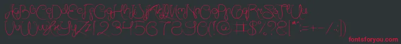 AmazingDayEveryday Font – Red Fonts on Black Background