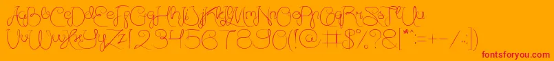 AmazingDayEveryday Font – Red Fonts on Orange Background