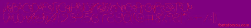 AmazingDayEveryday Font – Red Fonts on Purple Background