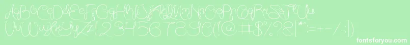 AmazingDayEveryday Font – White Fonts on Green Background