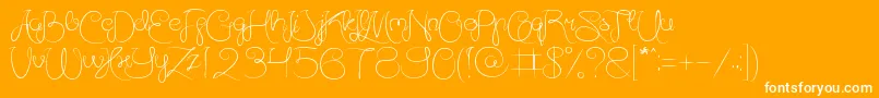 AmazingDayEveryday Font – White Fonts on Orange Background