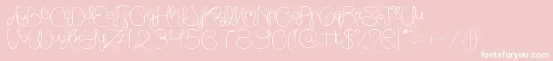 AmazingDayEveryday Font – White Fonts on Pink Background