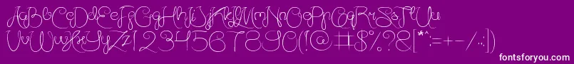 AmazingDayEveryday Font – White Fonts on Purple Background