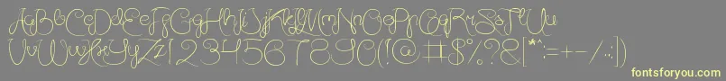 AmazingDayEveryday Font – Yellow Fonts on Gray Background