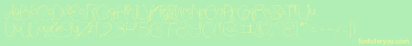 Police AmazingDayEveryday – polices jaunes sur fond vert