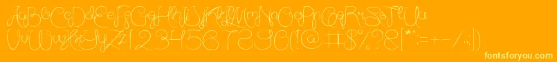 AmazingDayEveryday Font – Yellow Fonts on Orange Background