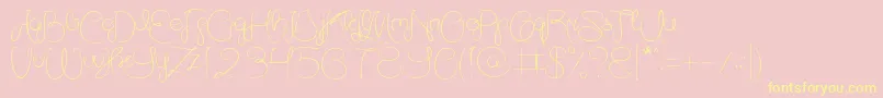 AmazingDayEveryday Font – Yellow Fonts on Pink Background